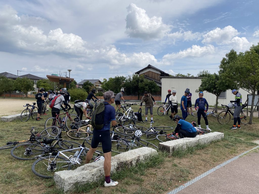 五重の塔前で合流